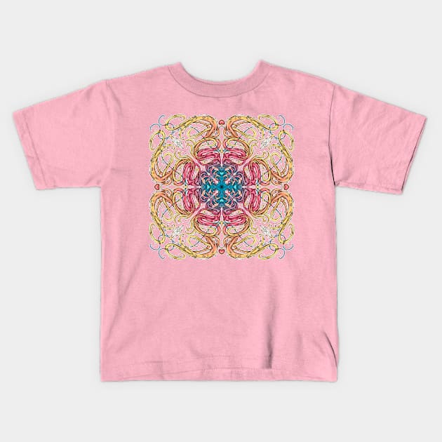 hair mandala with gem's Kids T-Shirt by Mei.illustration